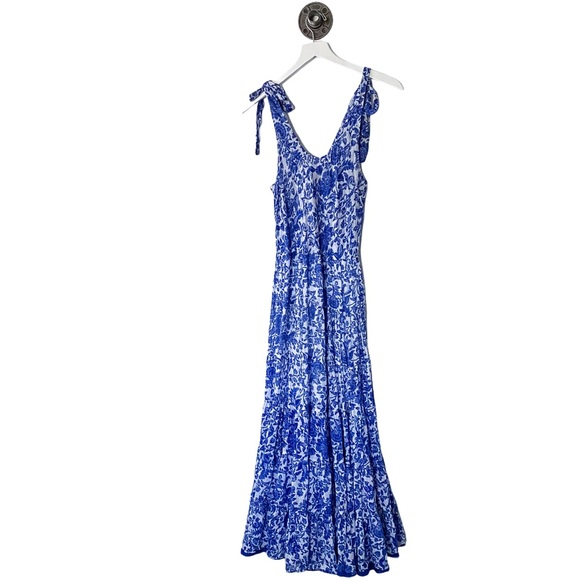 Free People Kikas Printed Midi Dress in Ivory - Picture 10 of 13